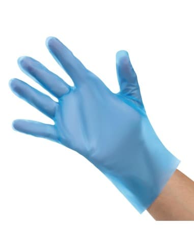 Gants alimentaires en TPE non poudrés bleus Nisbets Essentials XL (lot de 200)