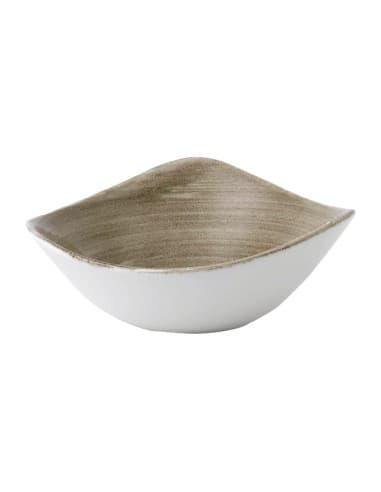 Bols triangulaires Churchill Stonecast Patina Lotus Antique Taupe 178mm (lot de 12)