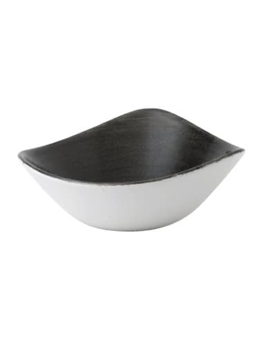 Bols triangulaires Churchill Stonecast Patina Lotus Iron Black 178mm (lot de 12)