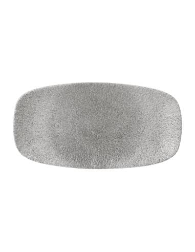 Assiettes oblongues Churchill Raku Jasper Grey 298x152mm (lot de 12)