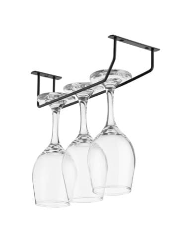 Support de verres à pied noir Olympia 254 mm