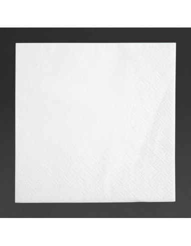 Serviettes cocktail 2 plis pliage 1/4 Fiesta Recyclable 240mm blanches (lot de 4000)