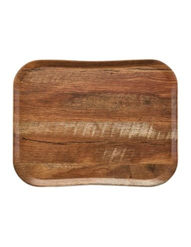 Plateau polyester Century aspect naturel bois Cambro chêne brun 330 x 430mm