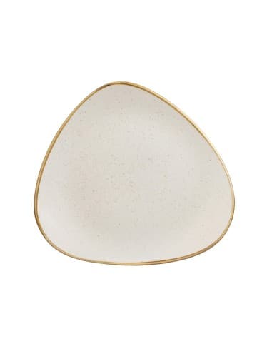 Assiettes triangulaires Churchill Stonecast Barley White Lotus 192mm (lot de 12)