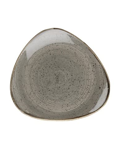 Assiettes triangulaires Churchill Stonecast Grey Cappuccino Lotus 265mm (lot de 12)