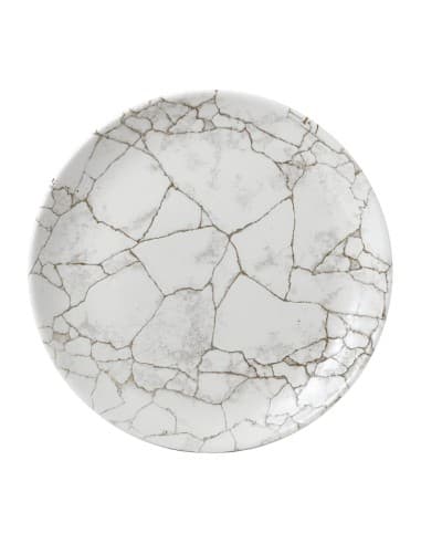 Assiettes rondes Studio Prints Kintsugi Agate Grey 260mm (Lot de 12)