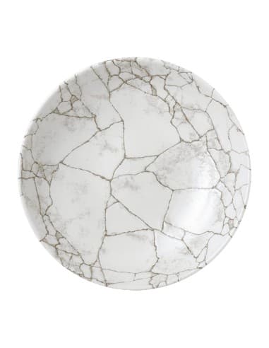 Assiettes rondes Studio Prints Kintsugi Agate Grey 217mm (Lot de 12)