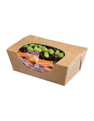 Petites boîtes salade kraft compostables Zest Colpac 500ml (lot de 500)