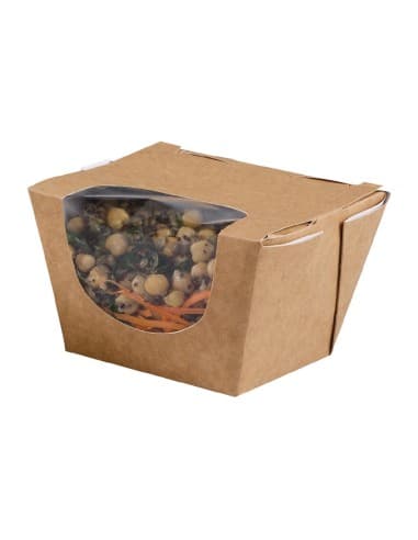 Boîtes salade kraft profondes compostables Zest Colpac 900 ml (lot de 250)