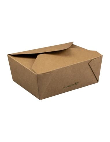 Boîtes alimentaires en carton compostable Vegware N°3 1800ml (lot de 180)
