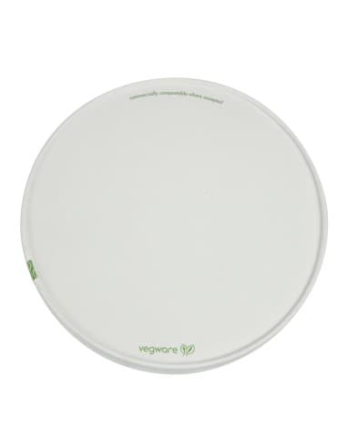 Couvercles à trous en carton doublé PLA série 185 Vegware (lot de 300)