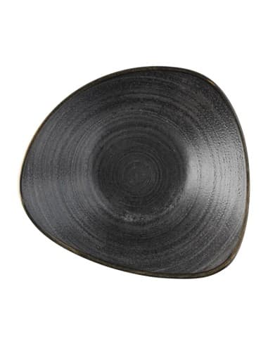 Bols triangulaires Churchill Stonecast Raw Lotus Black 229mm (Lot de 12)