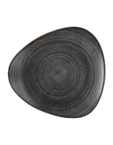 Assiettes Churchill Stonecast Lotus Raw noires 254mm (lot de 12)