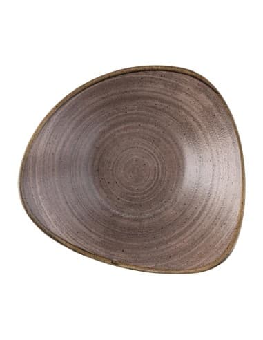 Bols triangulaires Churchill Stonecast Raw Lotus Brown 229mm (Lot de 12)