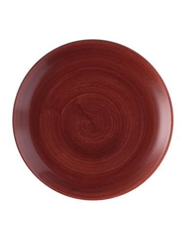 Assiettes avec rebord Churchill Stonecast Patina Evolve Red Rust 260mm (Lot de 12)