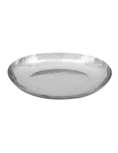 Plat ovale en acier inoxydable martelé Olympia 280x230mm