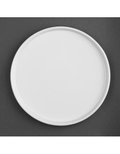 Assiettes plates rondes Olympia Whiteware 268mm (lot de 4)
