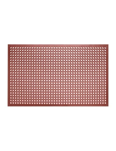 Tapis en caoutchouc antidérapant et antifatigue Jantex rouge 1500 x 900mm