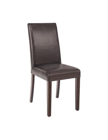Chaises en simili cuir Bolero marron foncé (lot de 2)