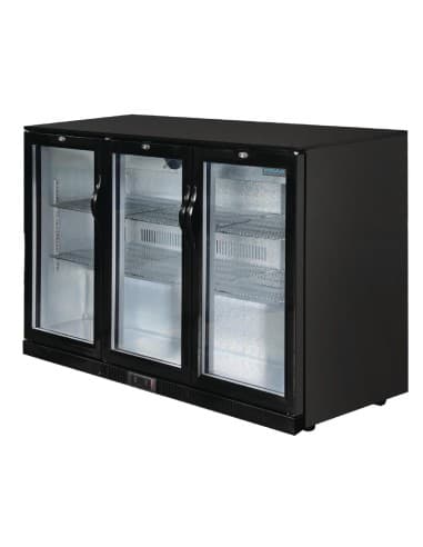Arrière-bar trois portes pivotantes Polar Série G noir 330L