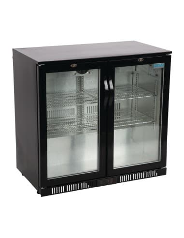 Arrière-bar deux portes pivotantes Polar Série G noir 198L