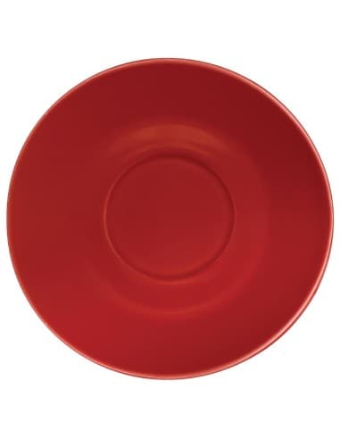 Soucoupes pour tasses 228ml et 340ml Olympia Café rouges (Lot de 12)
