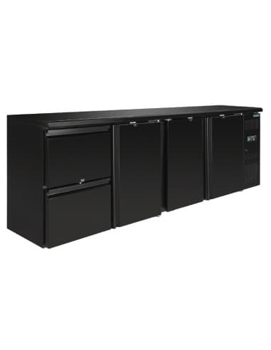 Arrière-bar Polar Série U 3 portes et 2 tiroirs