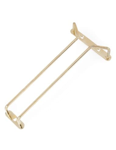 Support verres Ă pied en laiton poli 255mm