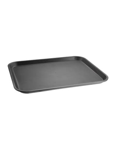 Plateau antidérapant rectangulaire en PP Olympia Kristallon noir 410 x 305mm