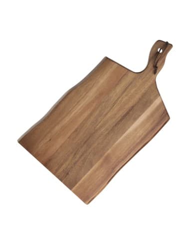 Grande planche en acacia bords ondulés Olympia 355x250x15mm manche 85mm