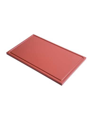 Planche à découper avec rigole GN1/2 en polyéthylène haute densité Gastro M marron