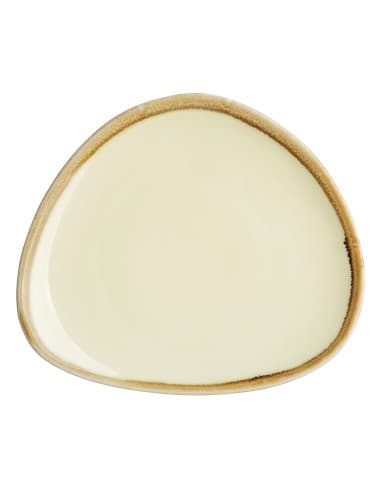 Assiettes triangulaires Olympia Kiln sable 165mm (Lot de 6)