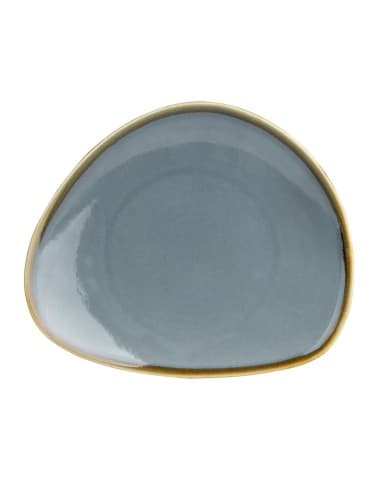 Assiettes triangulaires Olympia Kiln océan 230mm (lot de 6)