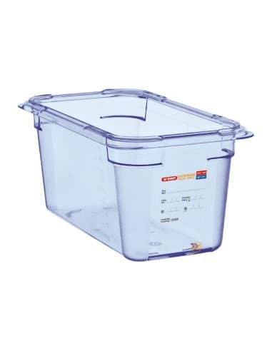 Boîte hermétique bleue en ABS sans BPA Araven GN1/4 150mm