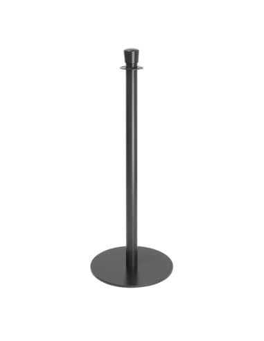 Poteaux d'accueil base plate Bolero noirs (lot de 2)