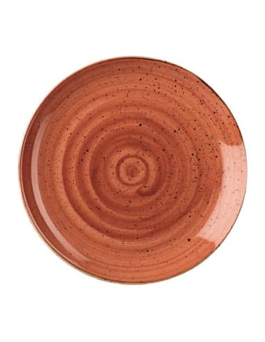 Assiettes rondes Churchill Stonecast Spiced Orange Evolve 288mm (lot de 12)