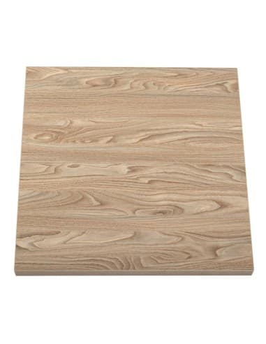Plateau de table carré Bolero 600mm effet bois clair