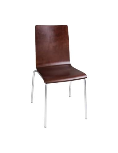 Chaises dossier carré marron foncé Bolero (lot de 4)