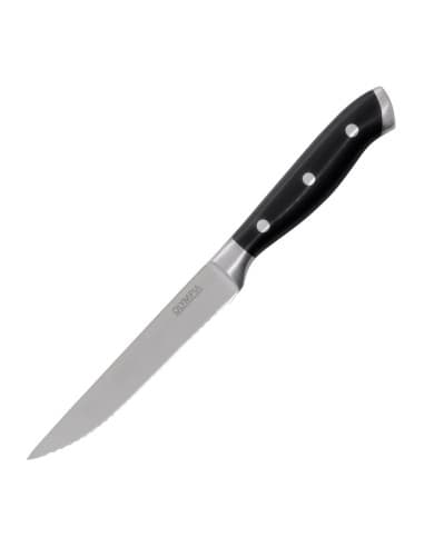 Couteaux à steak rivetés Olympia Premium avec manches en ABS noir (lot de 6)
