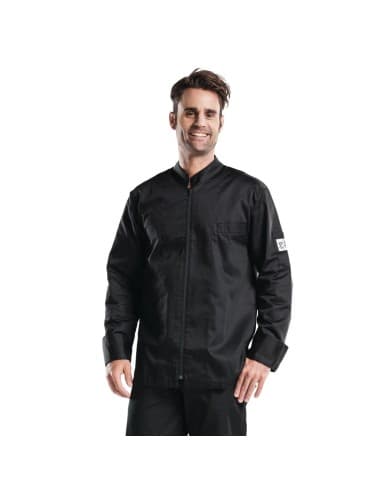 Veste de cuisine mixte Chaud Devant Monza manches longues noire L