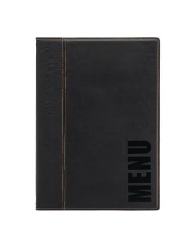 Protège-menus contemporain Securit A4 noir