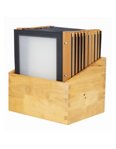 Protège-menus cadre en bois Securit A4 noirs (lot de 20)