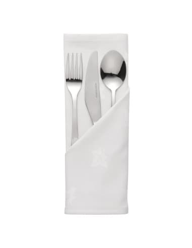Serviettes blanches en coton motif feuille de lierre Mitre Luxury Luxor 450 x 450mm (lot de 10)