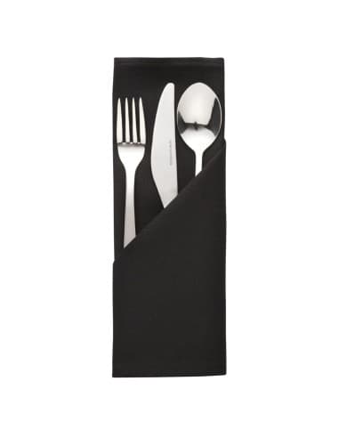 Serviettes noires en polyester Mitre Essentials Occasions (lot de 10)