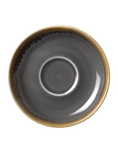 Soucoupe Olympia Kiln Grise 160mm (Lot de 6)