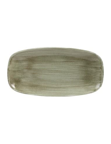 Assiettes oblongues Churchill Stonecast Patina Antique Green 298mm (Lot de 12)