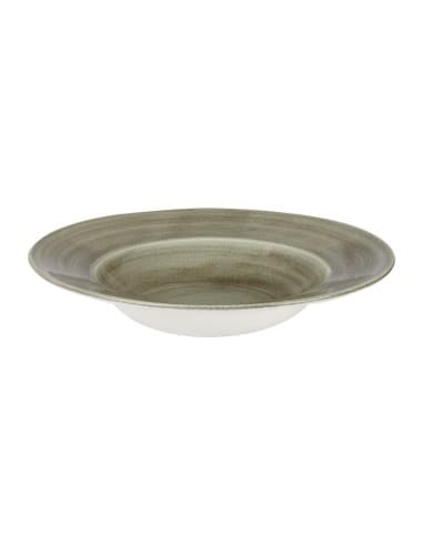 Bols bord large Churchill Stonecast Patina Antique Wide Green 280mm (Lot de 12)