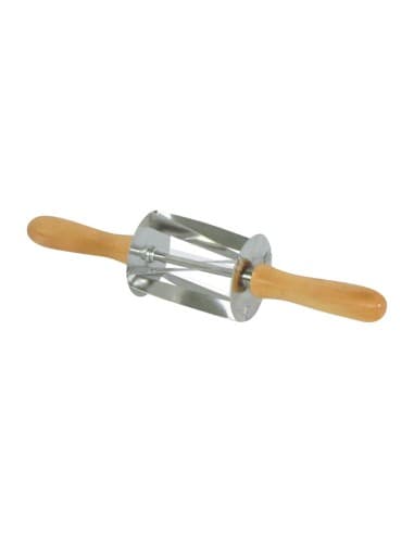 Rouleau à mini croissants en inox poignée bois Gobel Louis Tellier 345x75x75mm