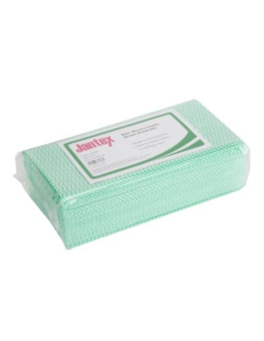 Chiffons non tissés Jantex verts (lot de 50)