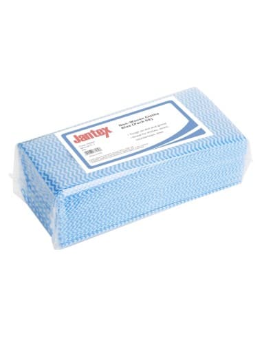 Chiffons non tissés Jantex bleus (lot de 50)